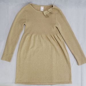 Gymboree gold sparkling sweater dress, Size 8